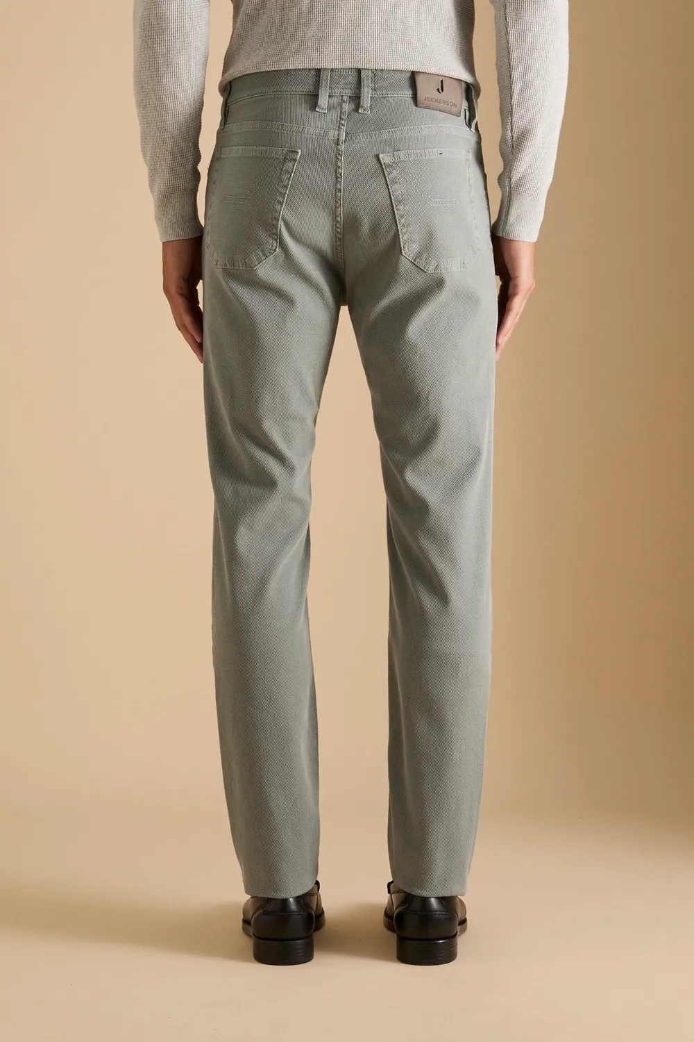 Jeckerson Jordan slim fit broek lichtgrijs katoen