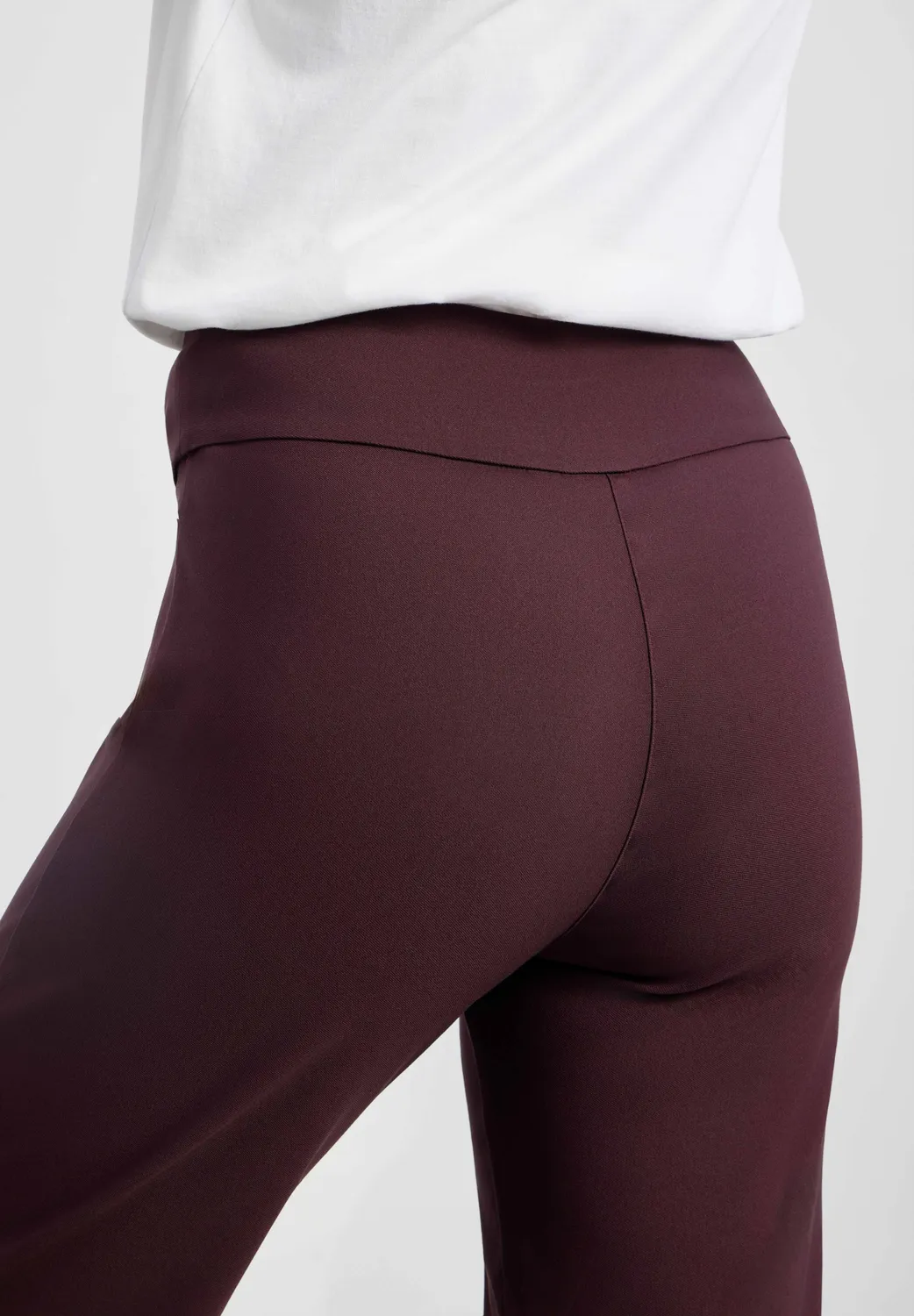 Laurie Thea Straight ML broek dark plum rechte pijp