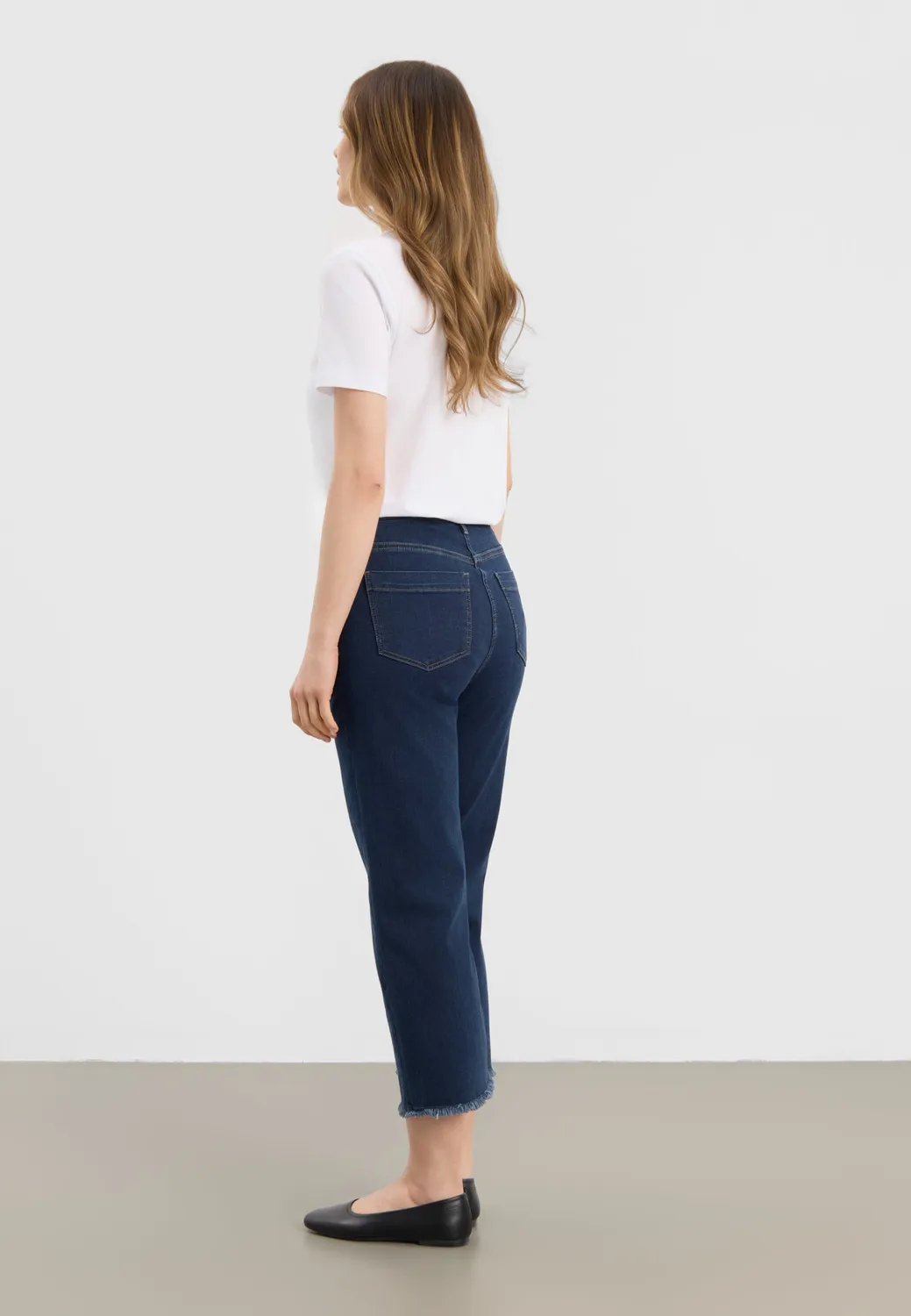 Laurie Amelia Raw Straight CL jeans dark blue cropped