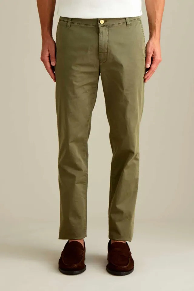 Jeckerson Jack chino slim fit groen katoen