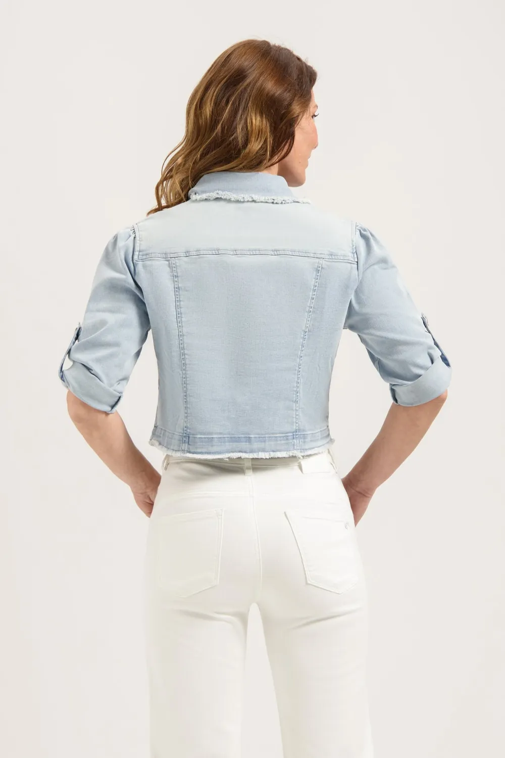 Florez Zaza spijkerjas Light Blue kort