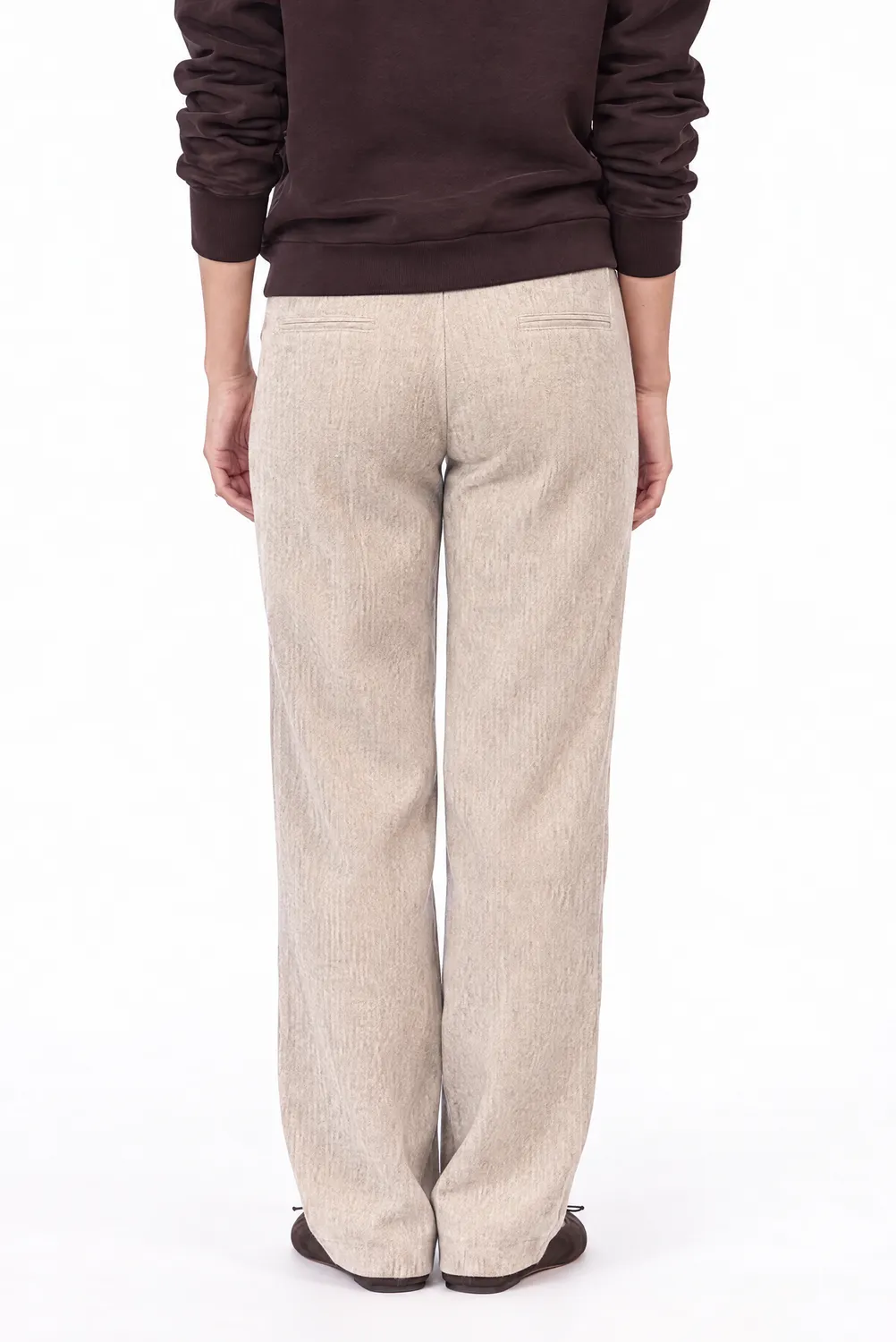 Florez Loiza Trousers pantalon Classic beige hoge taille
