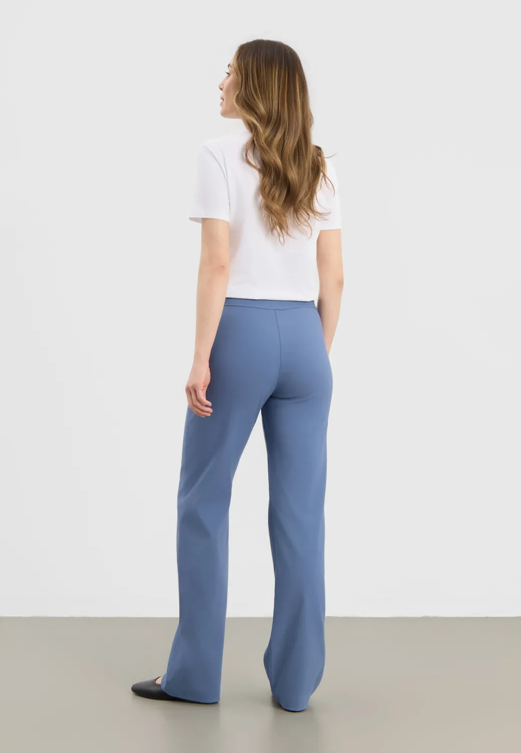Laurie Thea Straight LL damesbroek blauw lang 85 cm