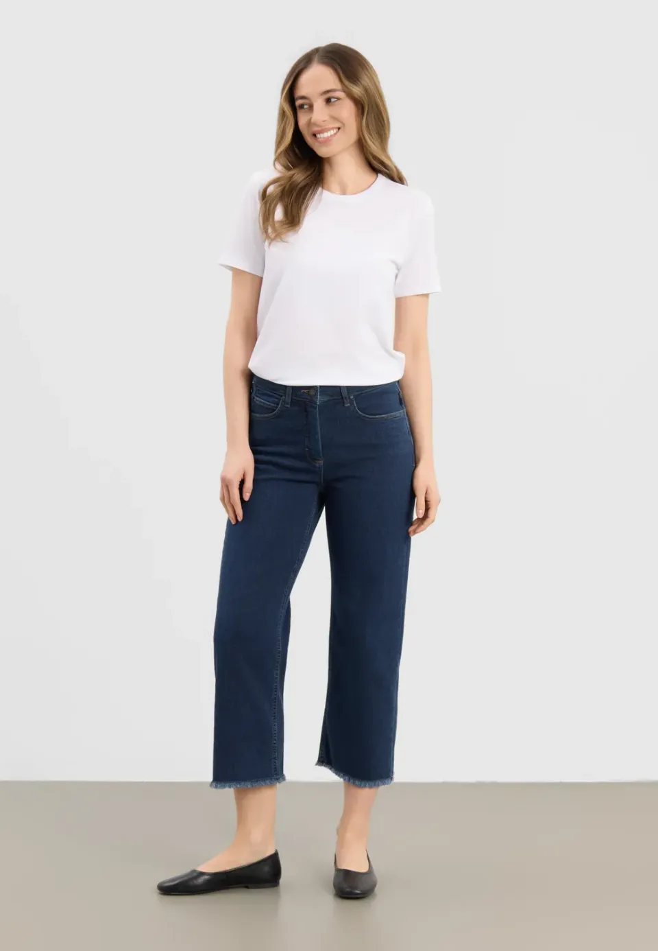 Laurie Amelia Raw Straight CL jeans dark blue cropped