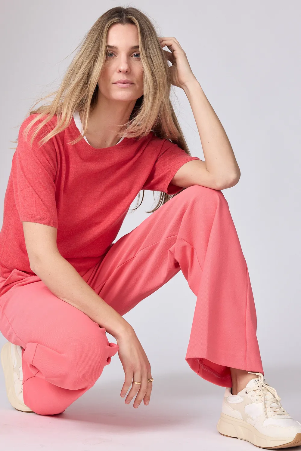 Corel Lilly Wide Uni Sport broek coral stretch