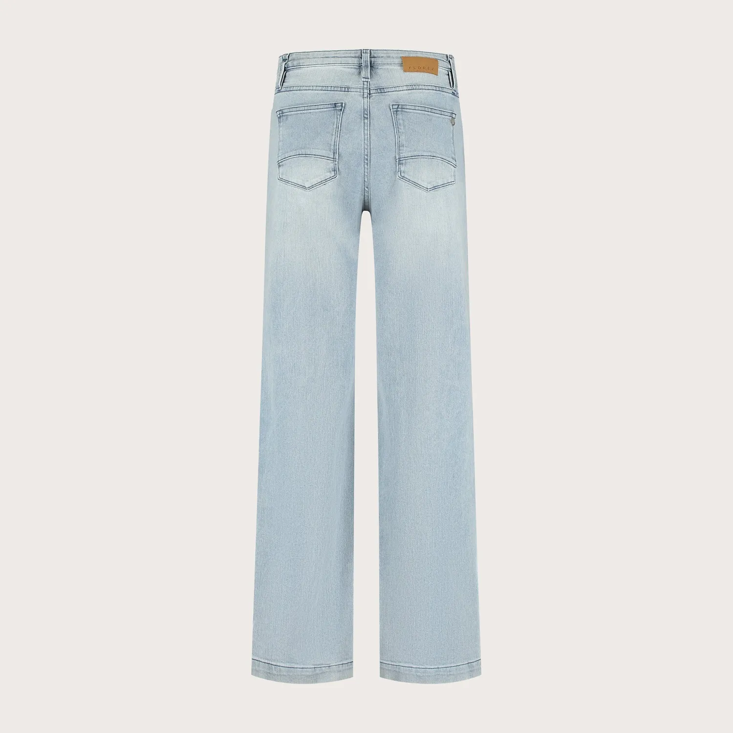 Florez Sophie straight jeans Cloudy Blue mid-waist