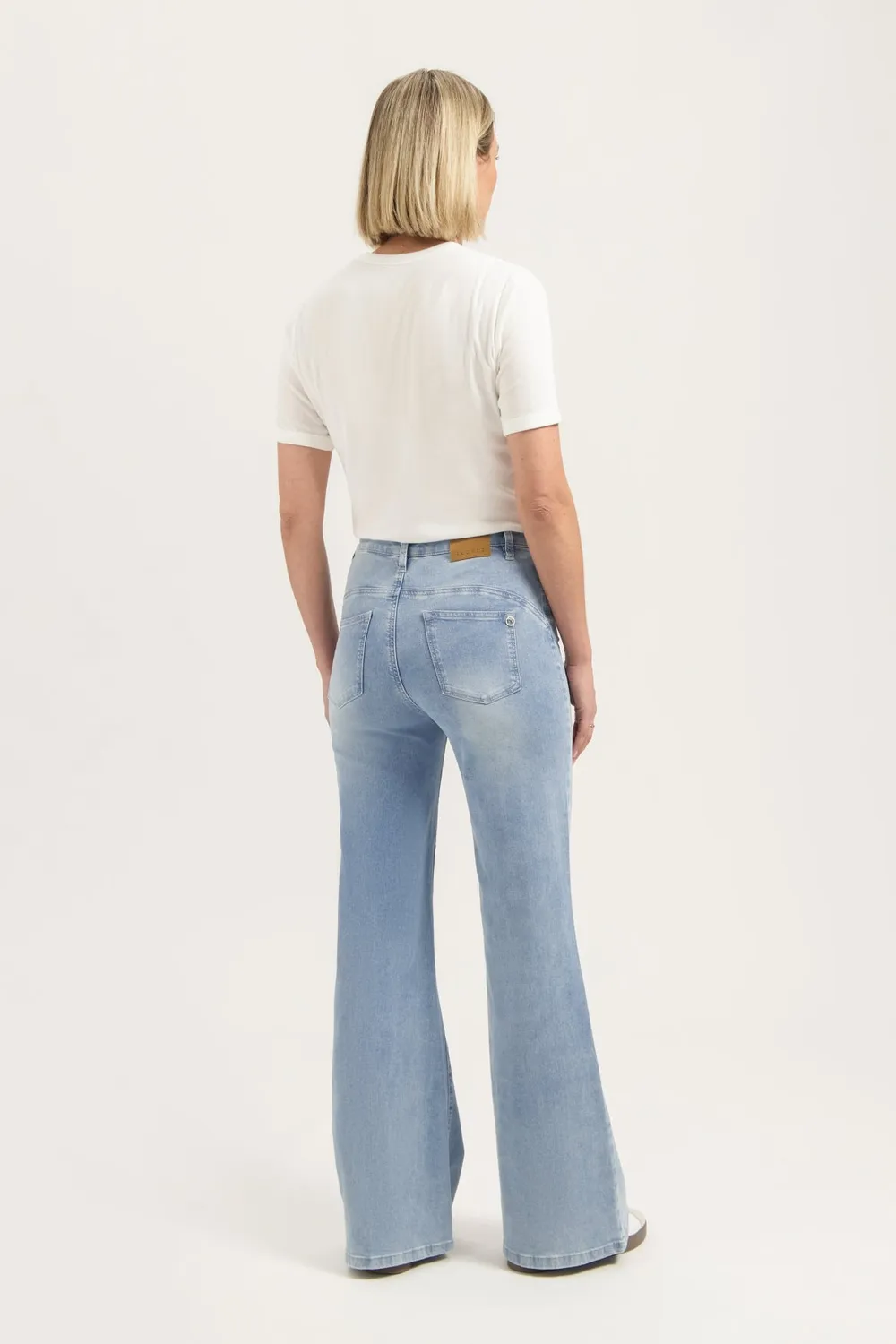 Florez Ana Flared jeans Clear Blue hoge taille