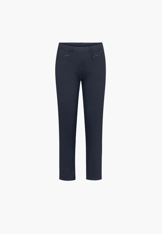 Laurie Rylie Regular SL broek Navy Brushed ritszakken