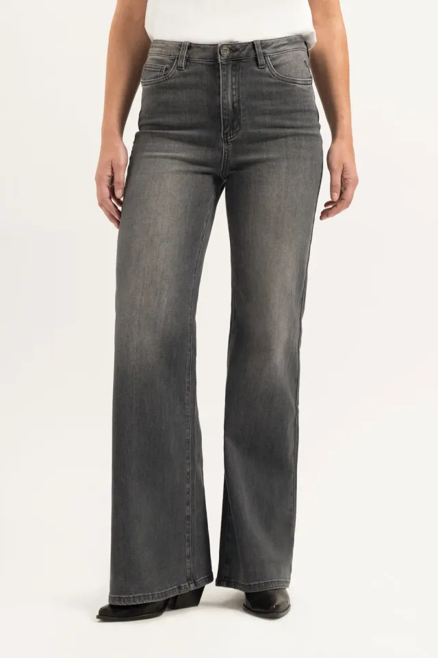 Florez Ana Flared jeans Irish Grey palazzo wijd