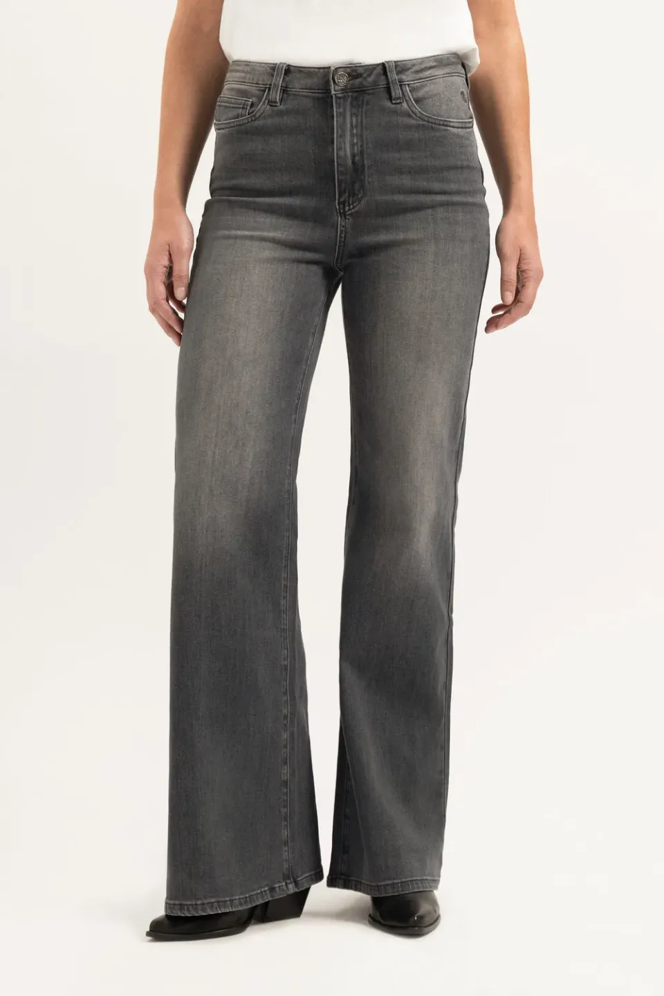 Florez Ana Flared jeans Irish Grey palazzo wijd