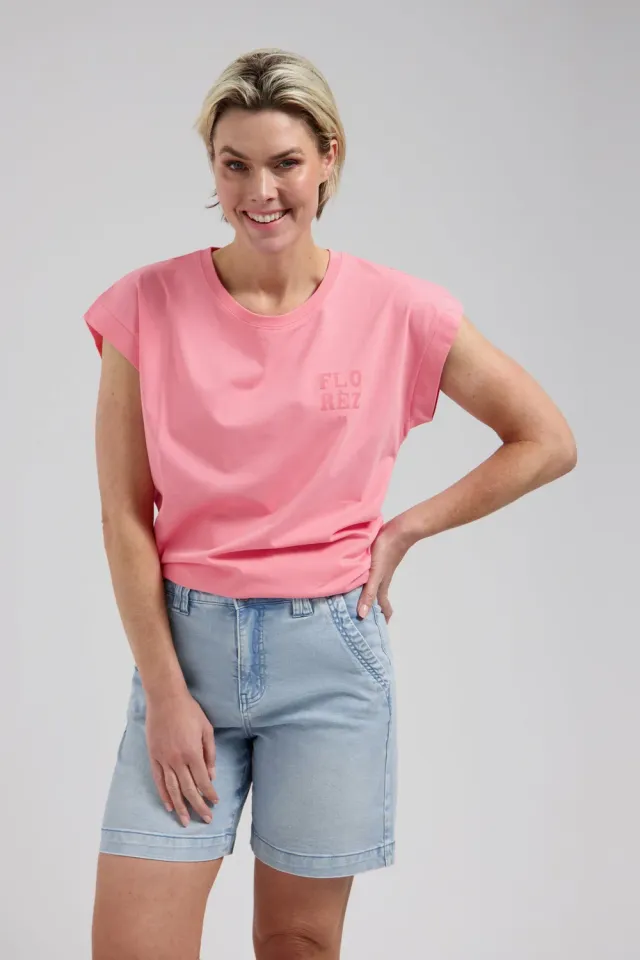 Florez Coco Coral T-shirt zijdemix
