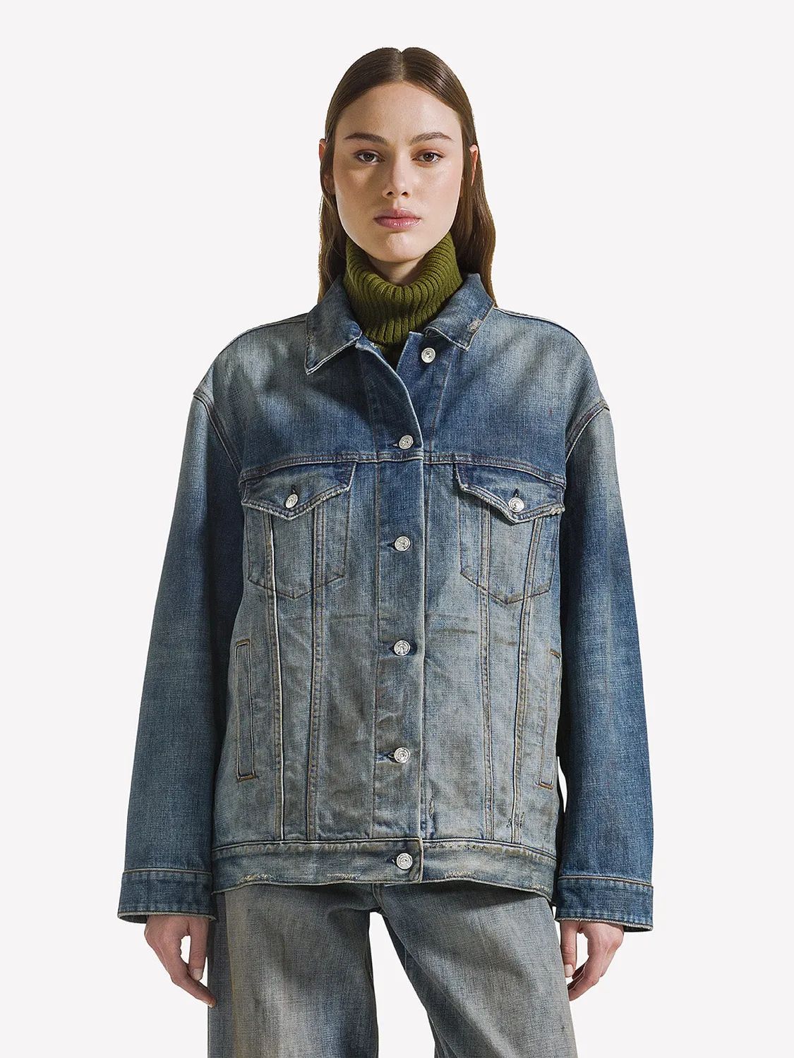 Nine In The Morning Sibi trucker spijkerjas blauw denim