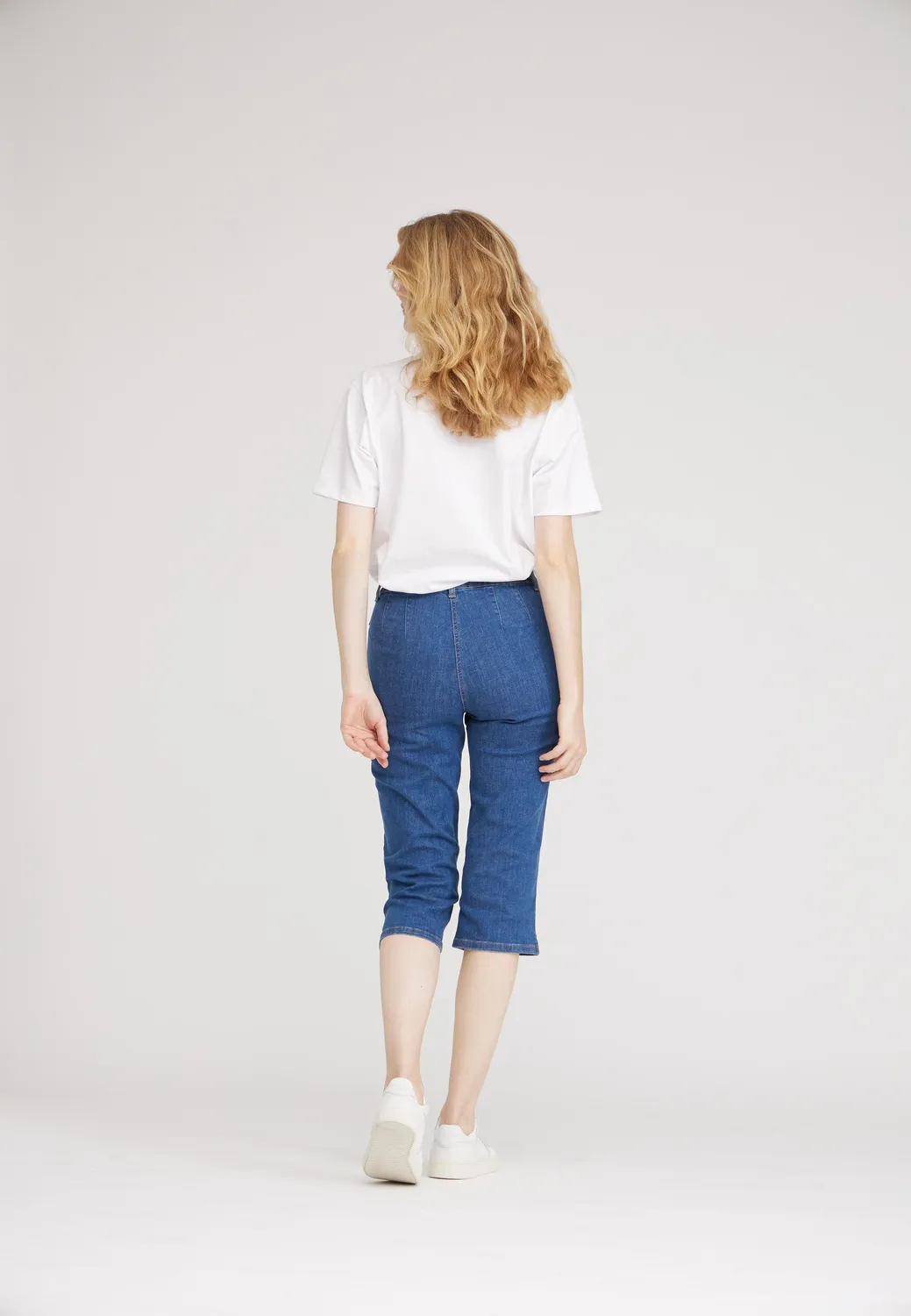 Laurie Kelly Regular Capri SL Blue Denim stretch