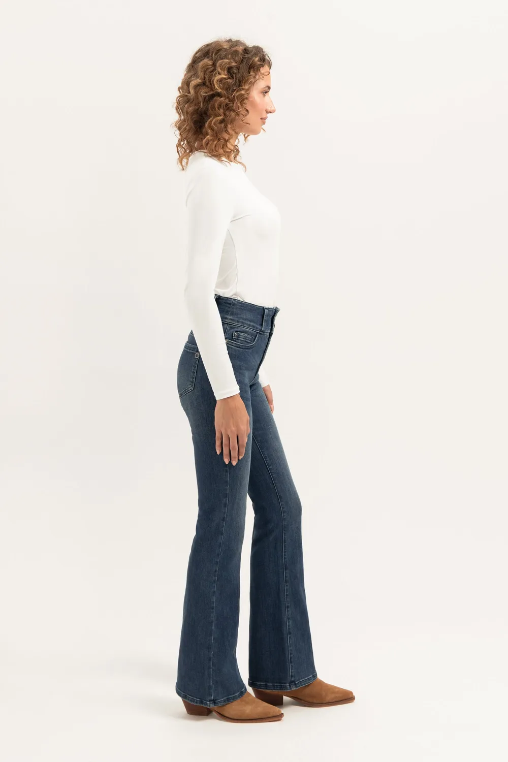 Florez Bodine Flared jeans Sky Blue high waist
