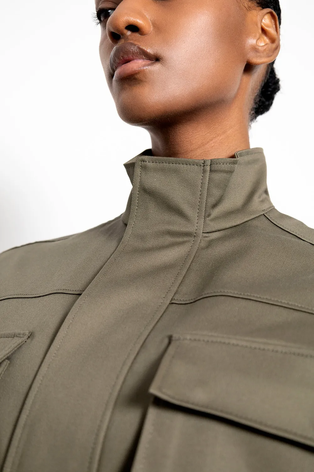 Nine In The Morning Milu MIU01 gilet dames olijf gabardine
