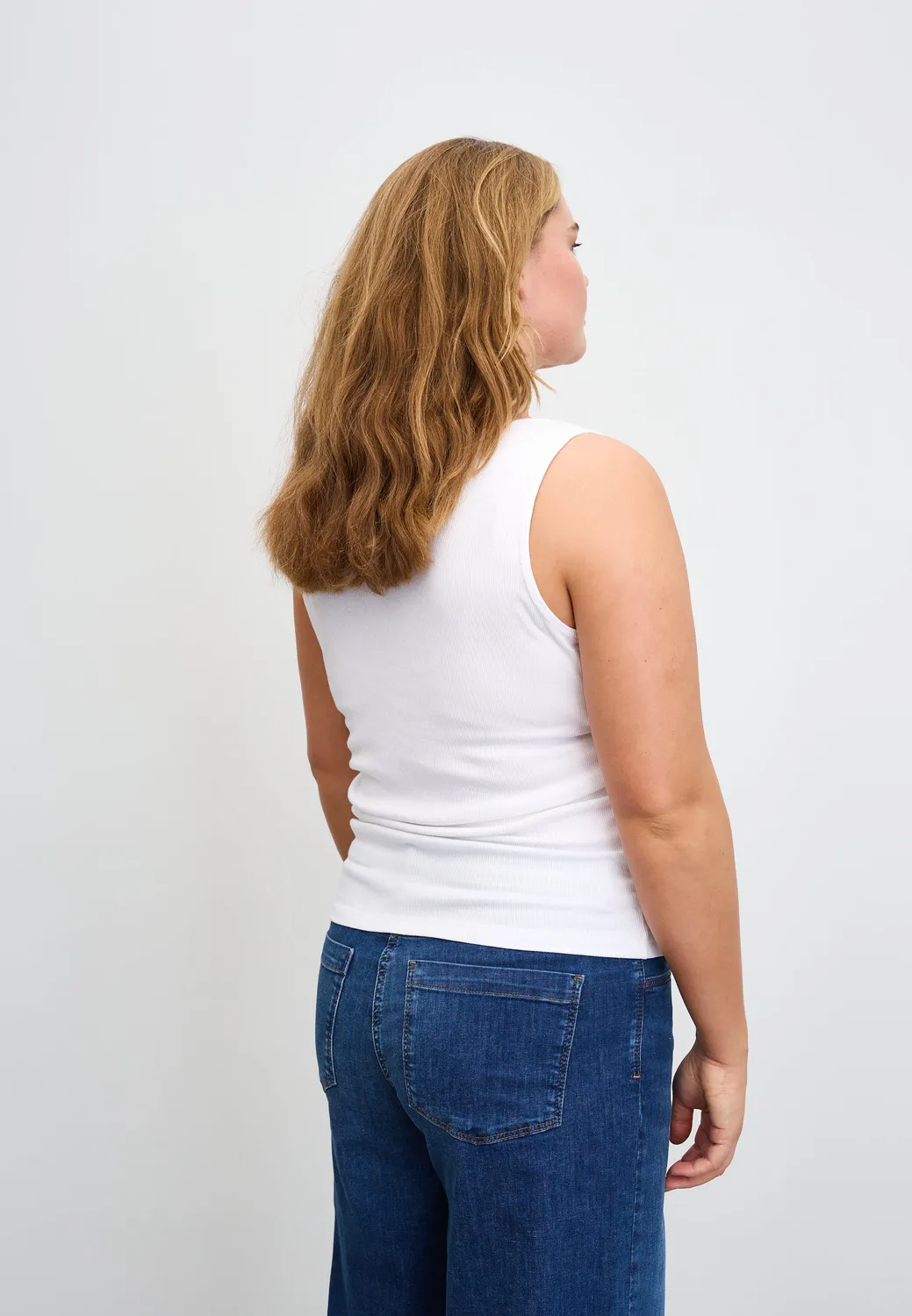 Laurie Alberte 100943 tanktop wit dames rib