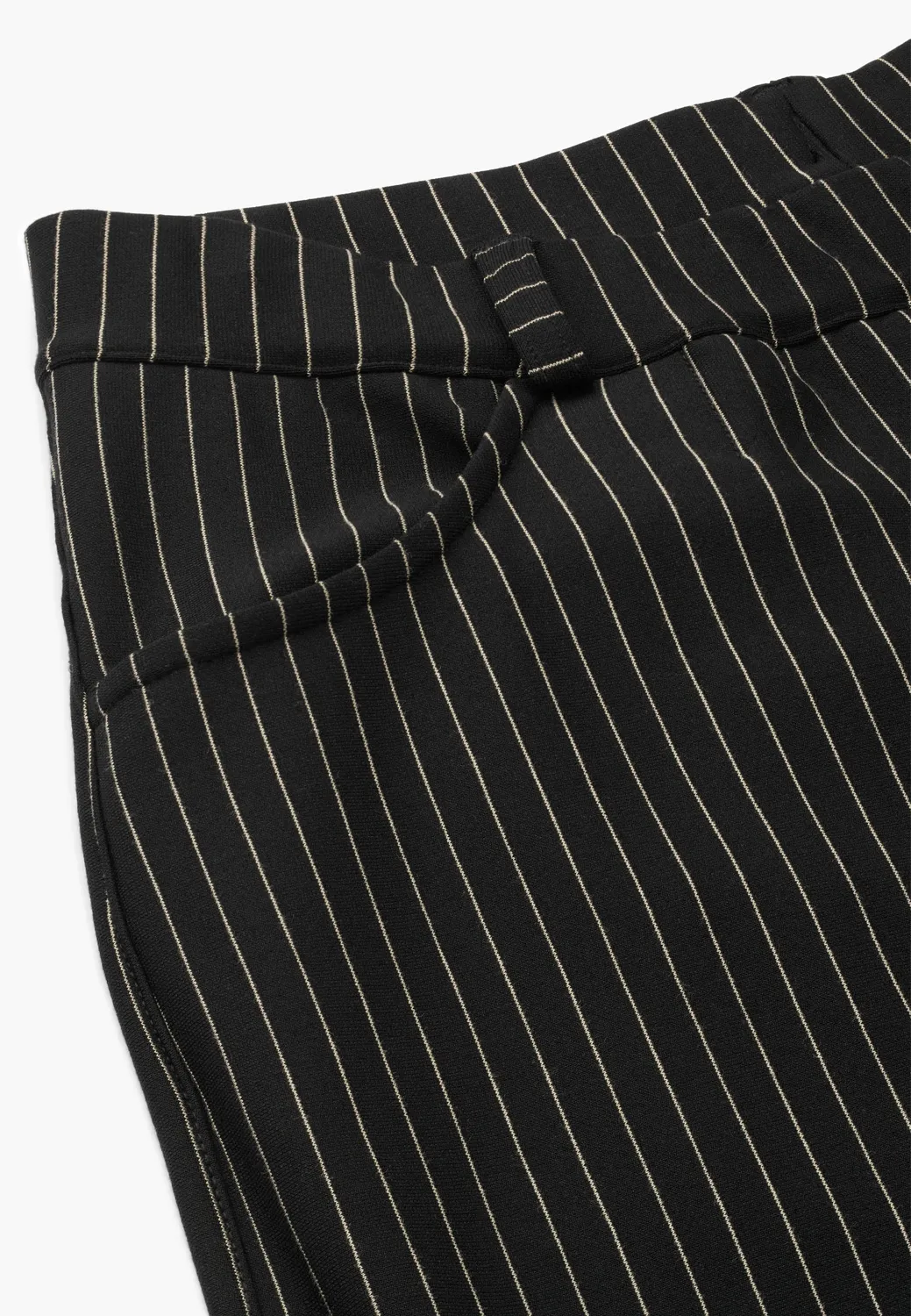 Laurie Donna Loose SL broek Black Stripe Brushed warm