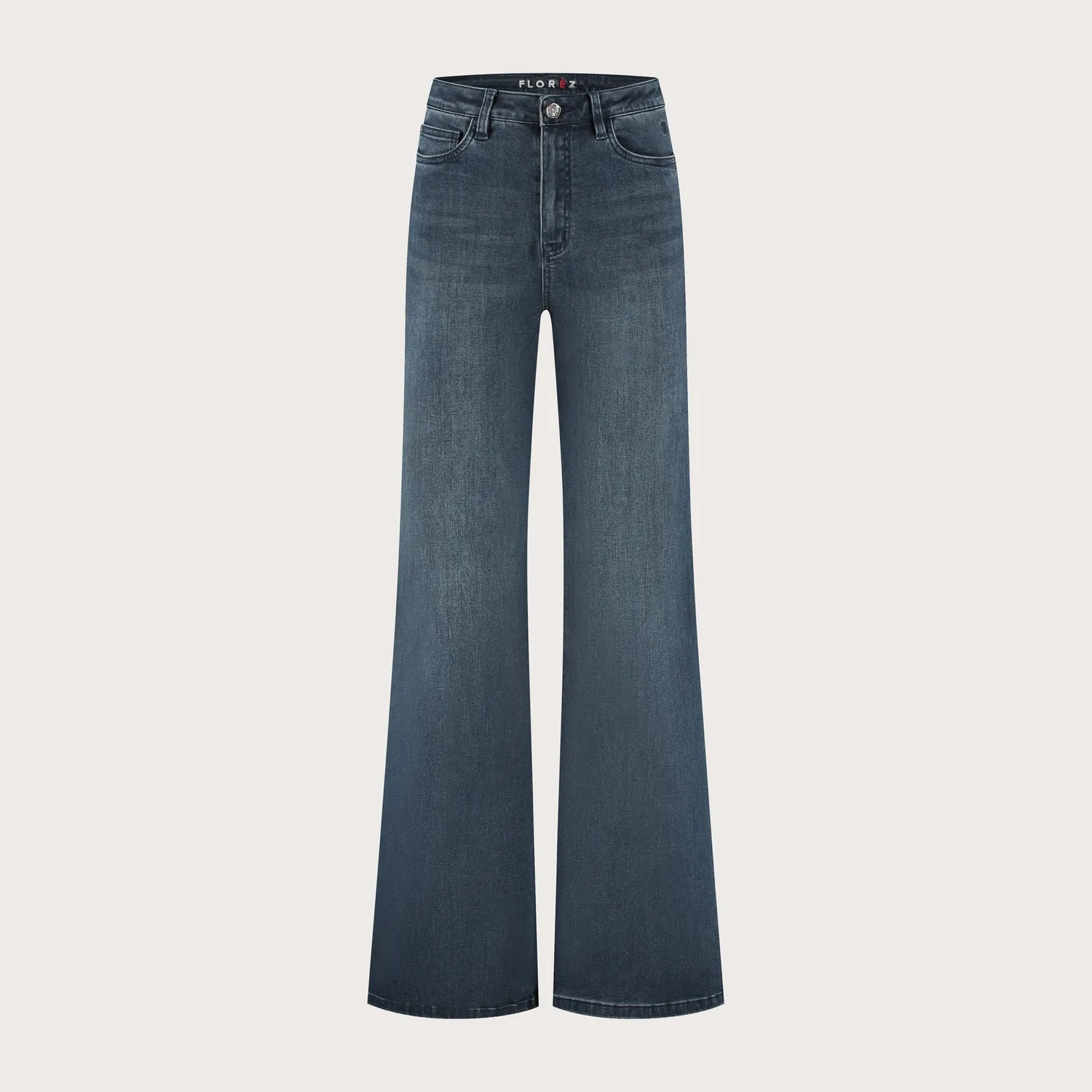 Florez Ana Flared jeans indigo blue hoge taille