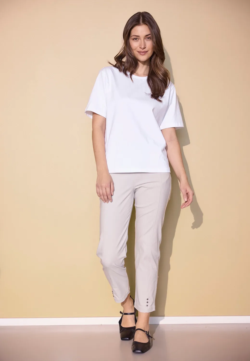 Laurie Rose Regular CL broek grey sand cropped