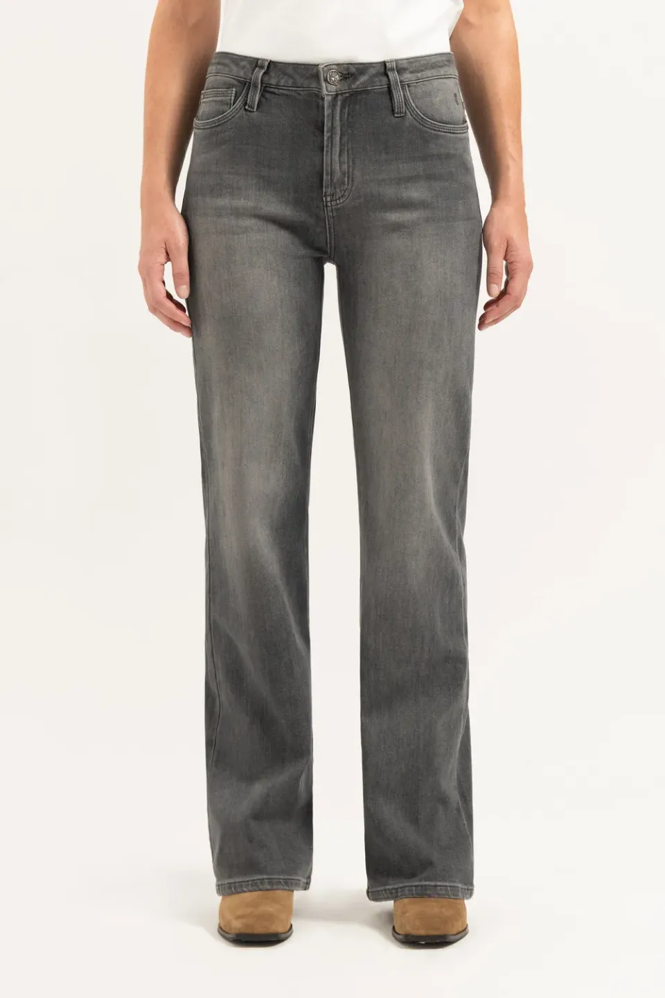Florez Sophie straight jeans irish grey dames