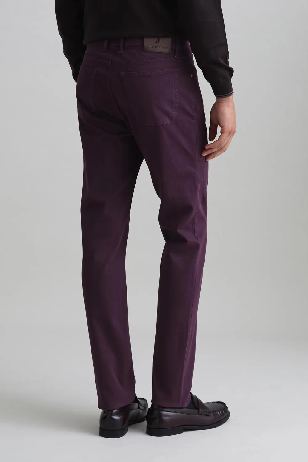 Jeckerson John Toppa broek slim fit donkerpaars katoen