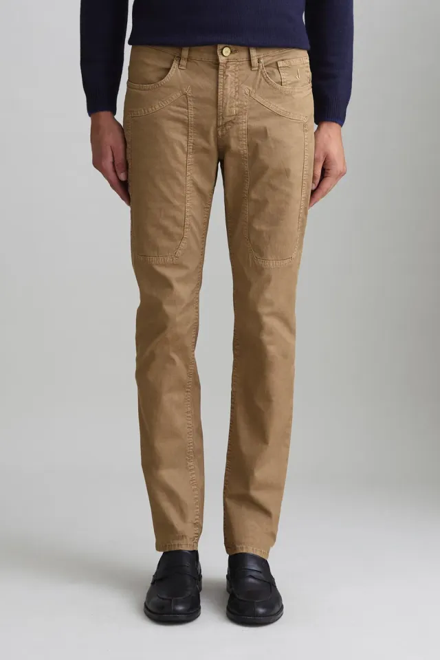 Jeckerson John Slim Fit Broek Hazelnoot Twill
