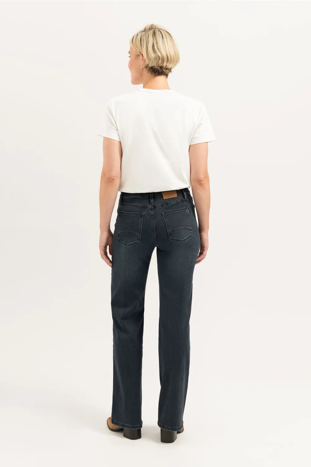 Florez Sophie Straight jeans indigoblauw mid-waist