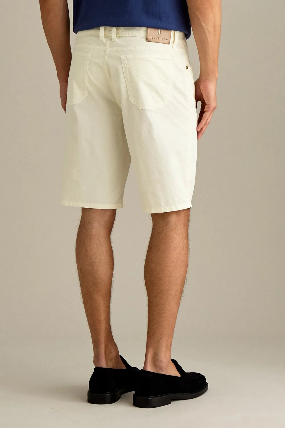 Jeckerson Jo Korte Broek Sneeuwwit Katoen Slim Fit