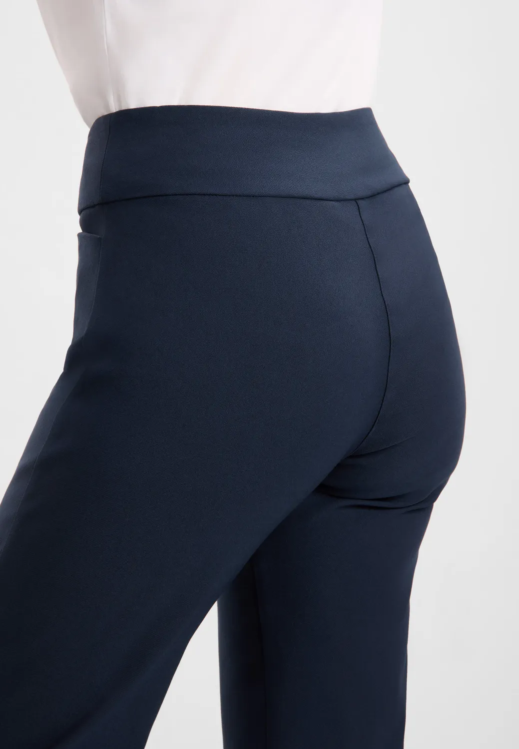 Laurie Thea Straight ML broek navy hoge taille