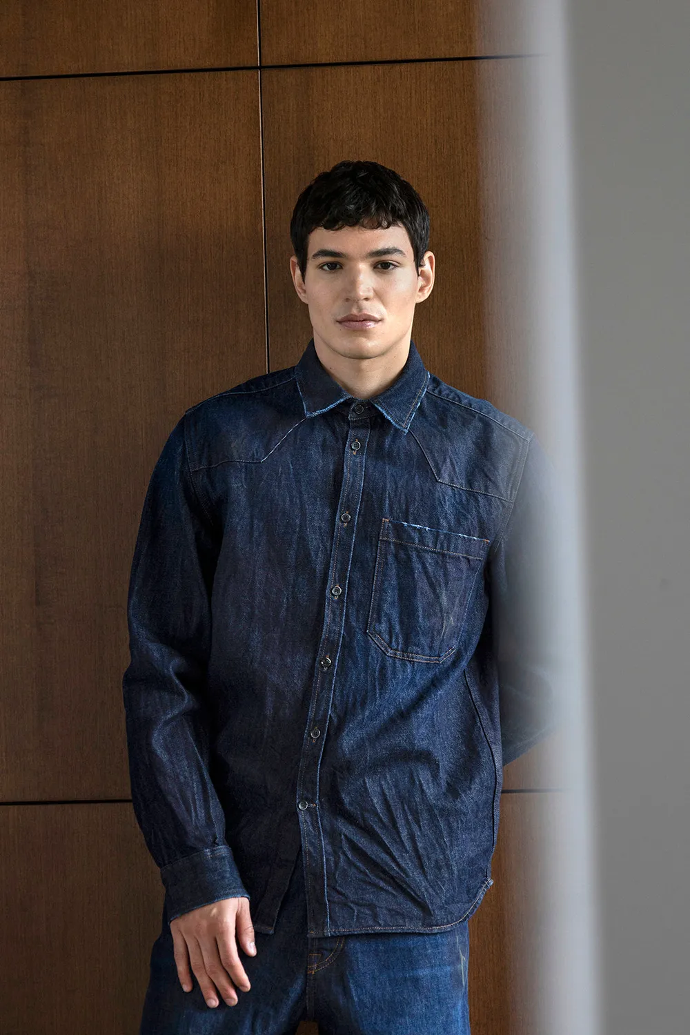 Nine In The Morning Jade JD09 overhemd heren indigo denim