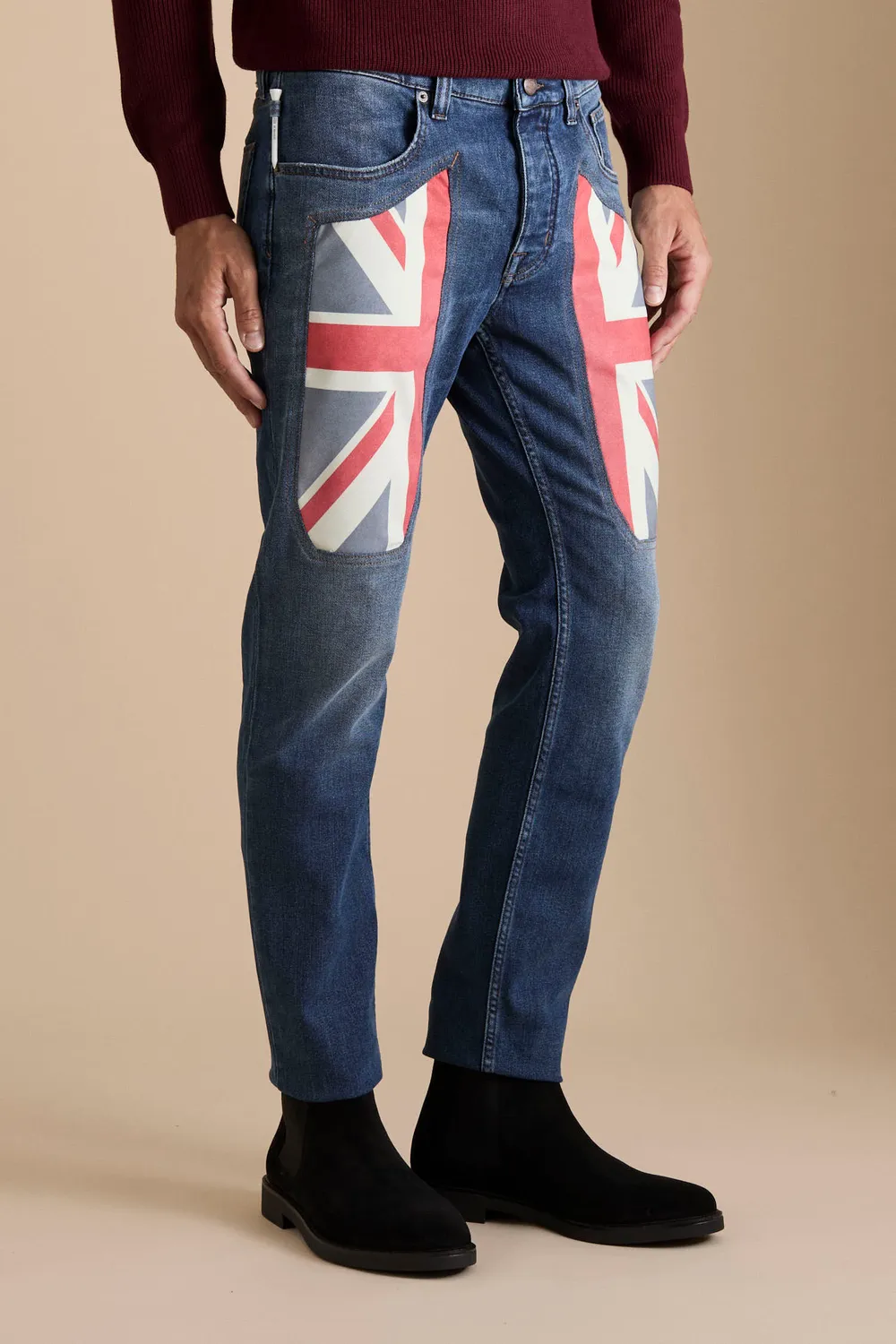 Jeckerson Anniversary Slim Fit Jeans Blauw UK Patch