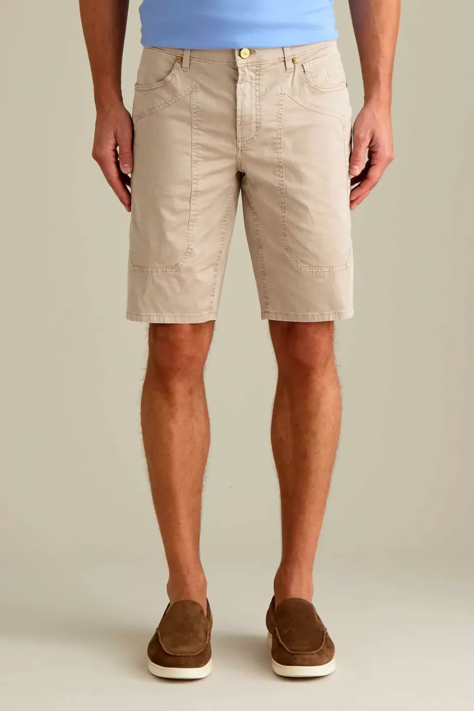 Jeckerson Jayden korte broek slim fit beige cement