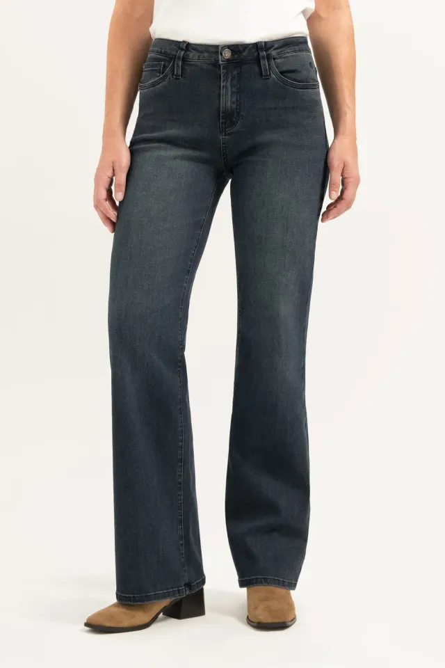 Florez Sophie Straight jeans indigoblauw mid-waist