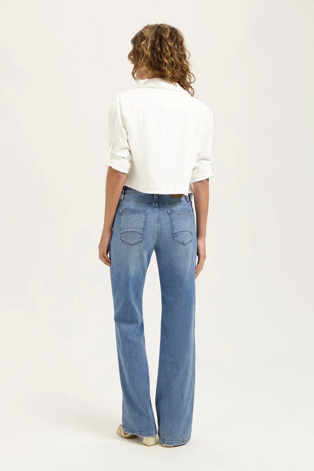Florez Sophie Straight jeans Royal Blue mid-waist
