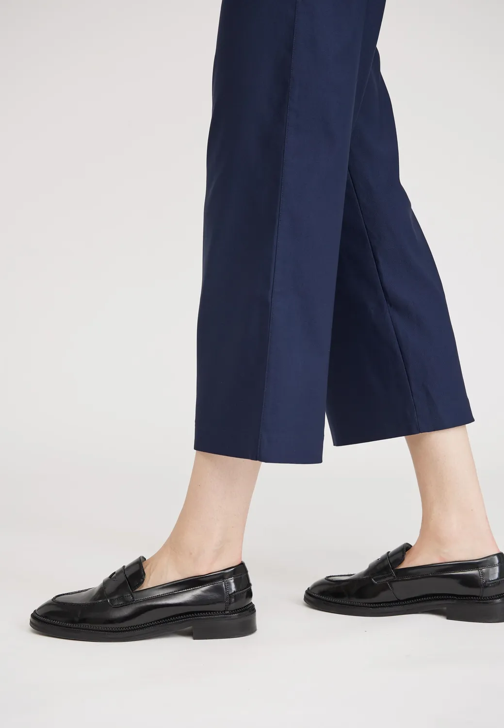 Laurie Donna Loose Crop broek navy cropped wijd