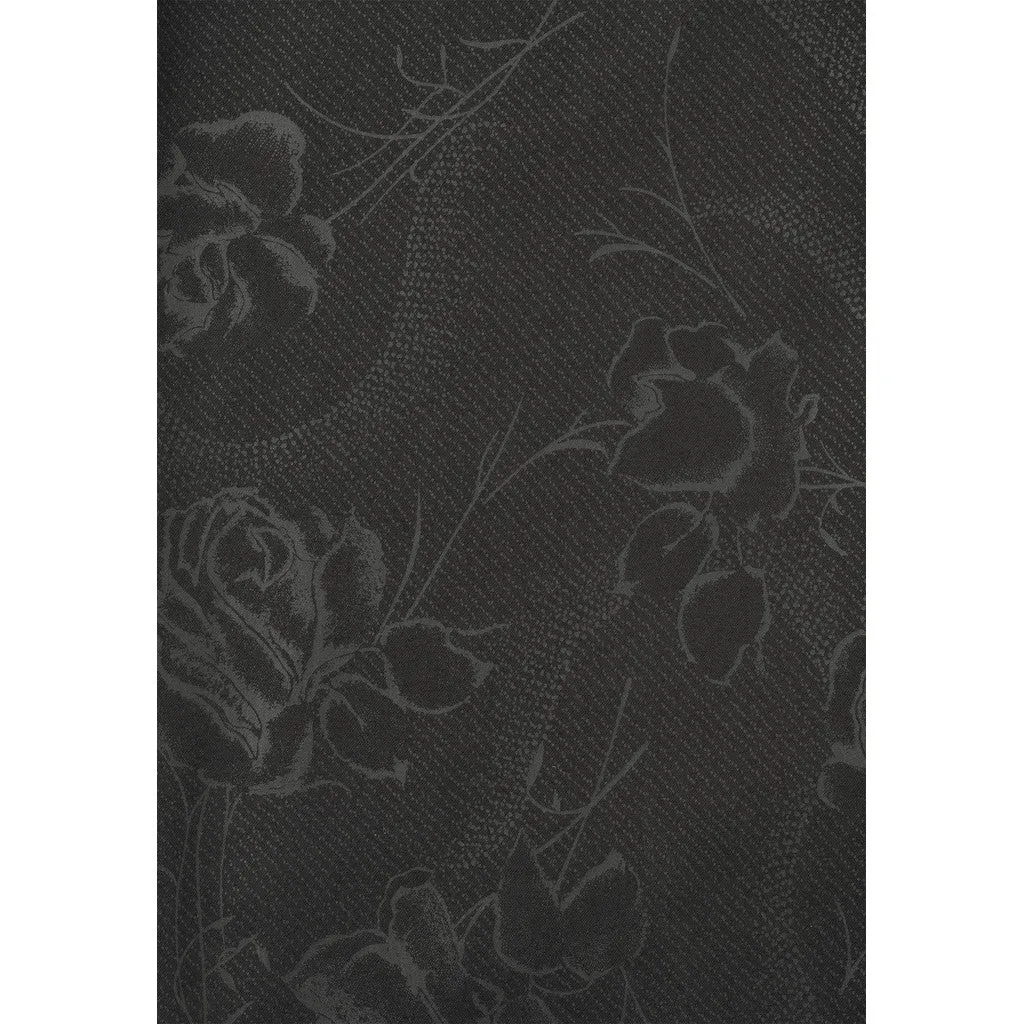 Laurie Judy Straight damesbroek Black Bloom Print katoenmix