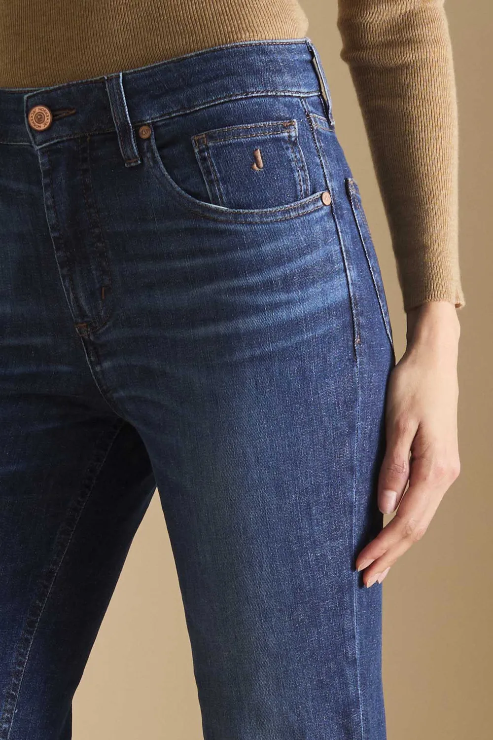 Jeckerson Janelle jeans medium blauw flared fit