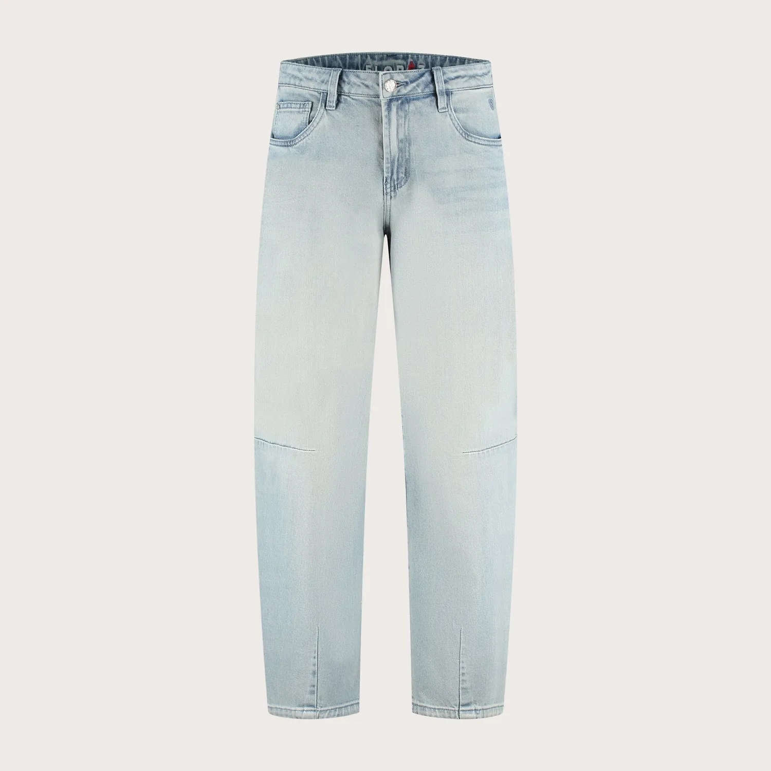 Florez Tess barrel jeans Crystal blue mid-waist