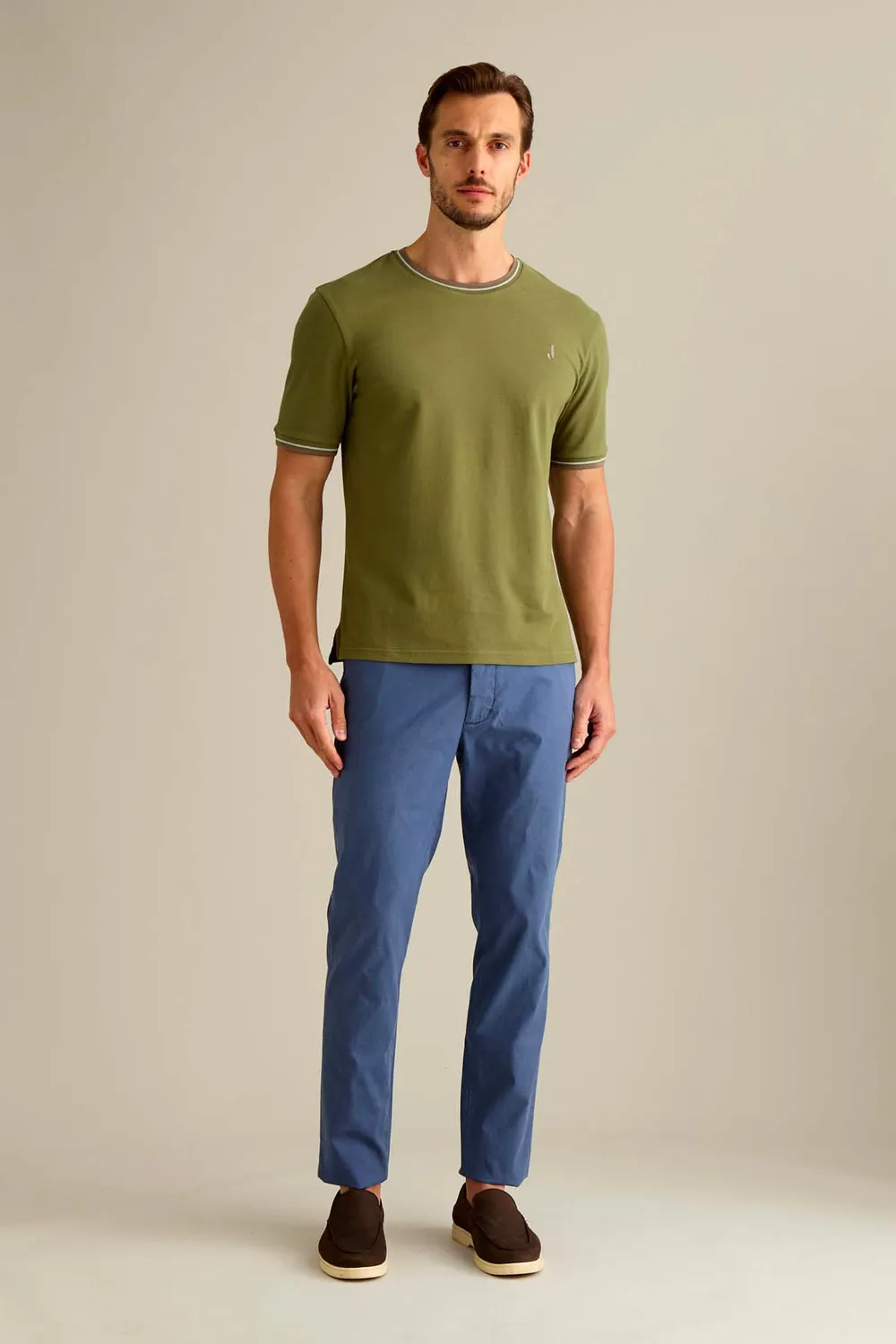Jeckerson Jack slim fit chino blauw middel