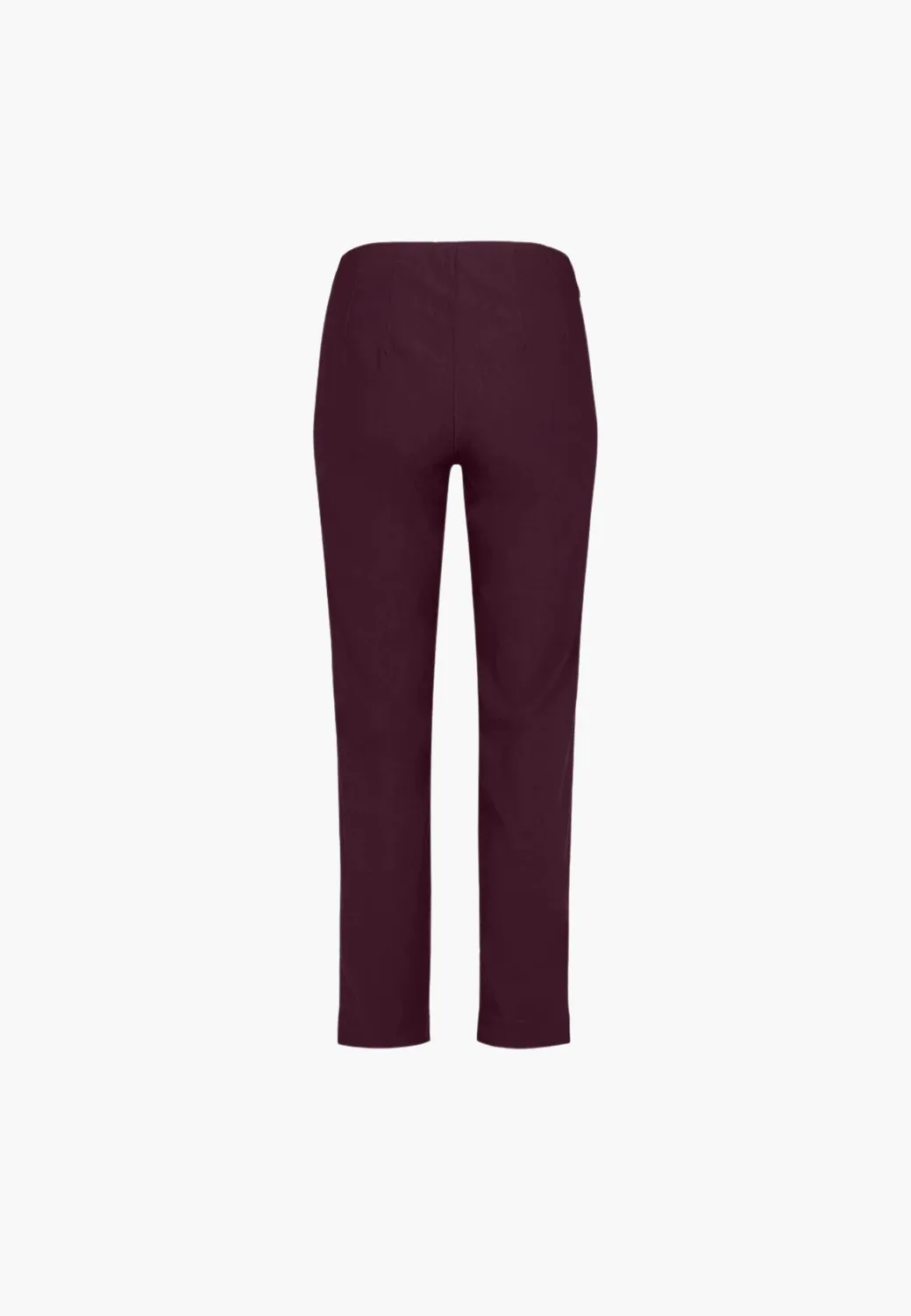 Laurie Betty Regular ML broek Dark Plum stretch
