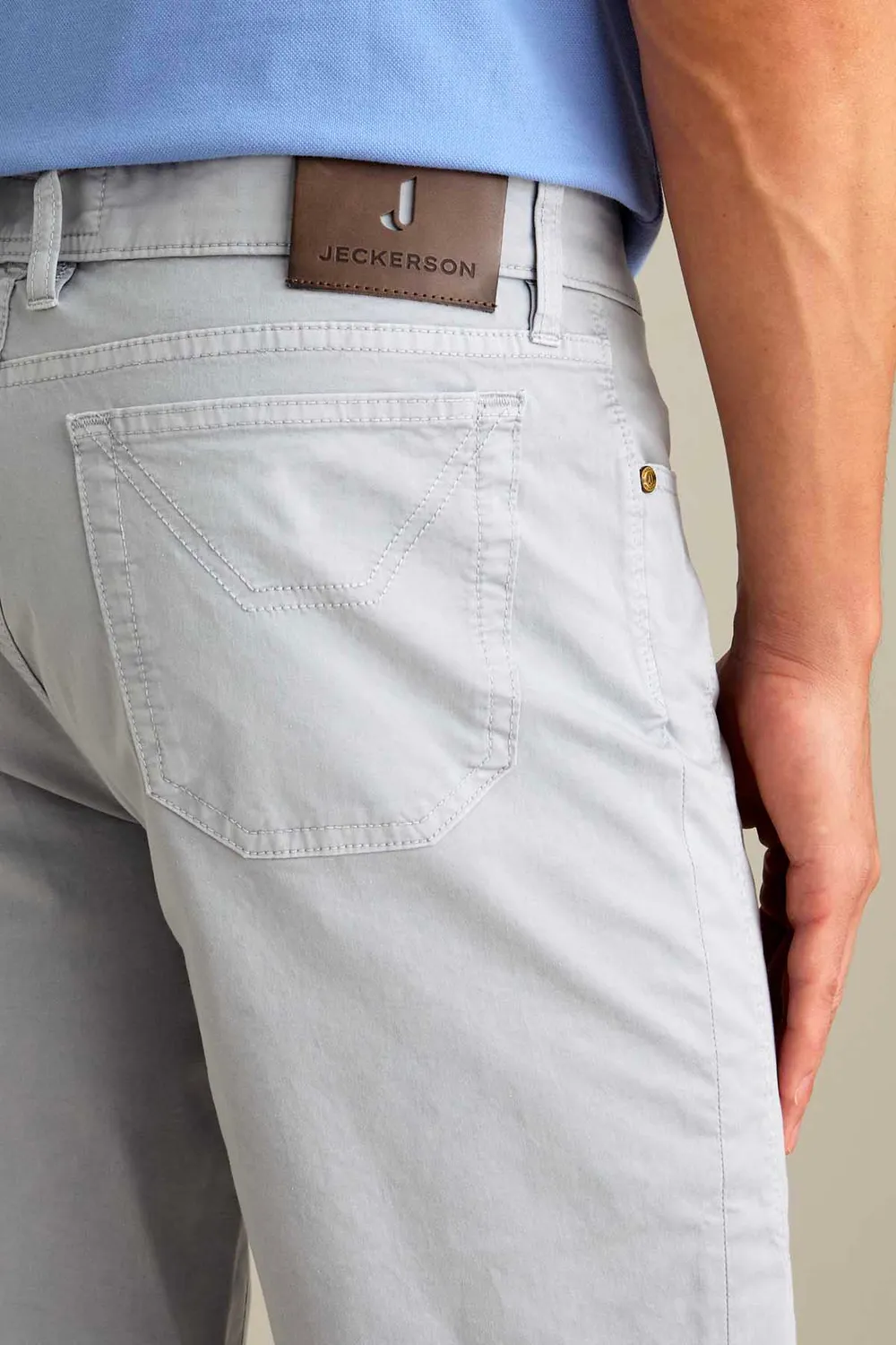 Jeckerson Jayden slim fit bermuda cementgrijs