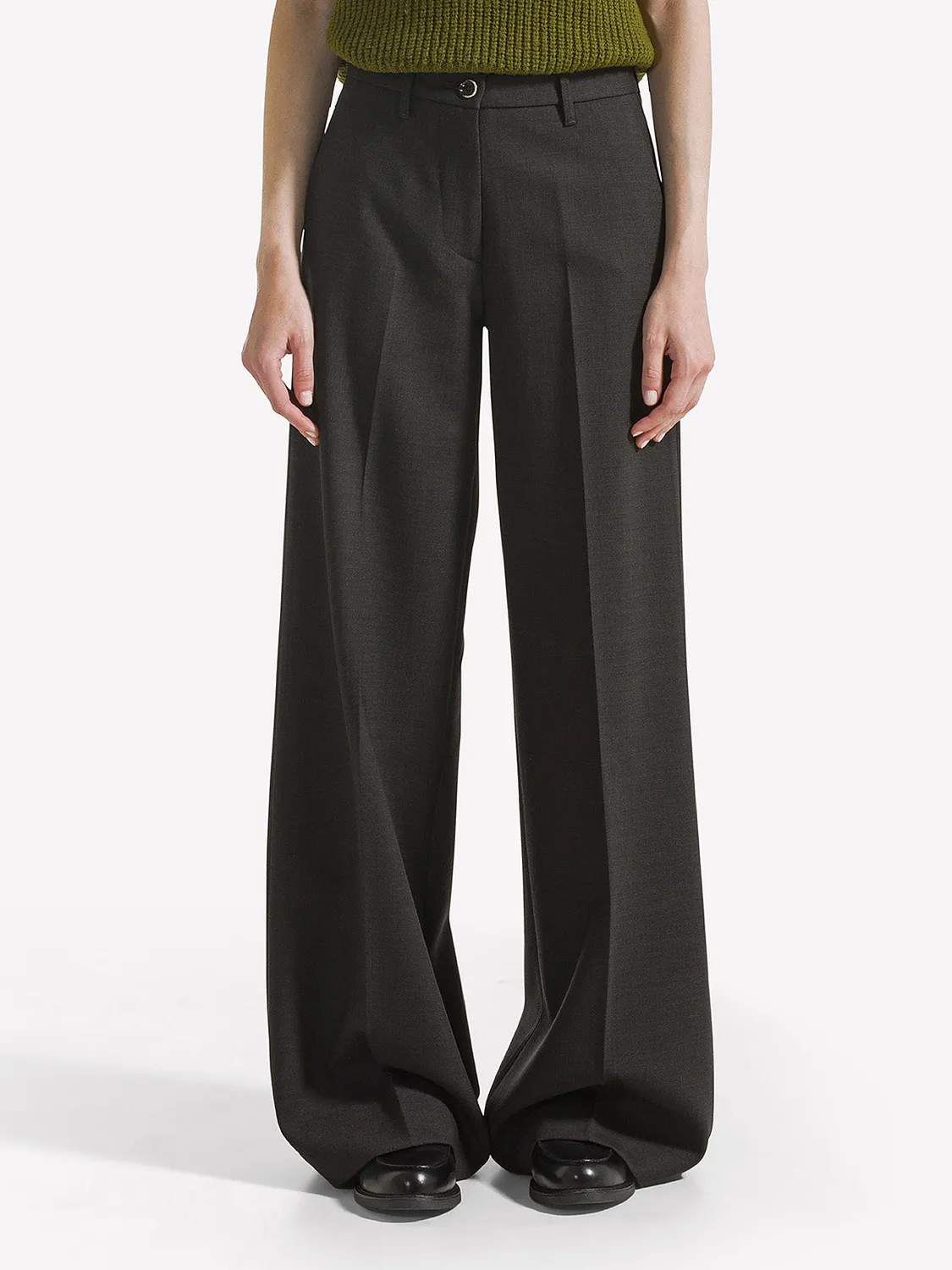 Nine In The Morning Nadia NAC159 chino palazzo dames zwart