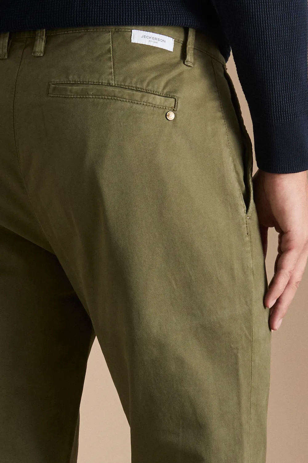 Jeckerson Jack slim fit chino groen ruit