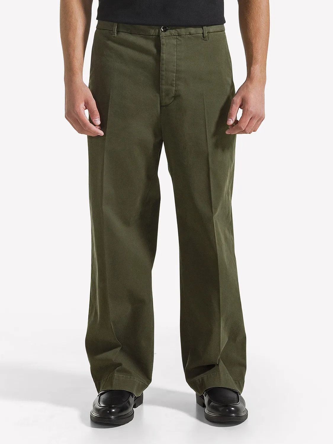 Nine In The Morning Apollon AP83 chino olijf baggy