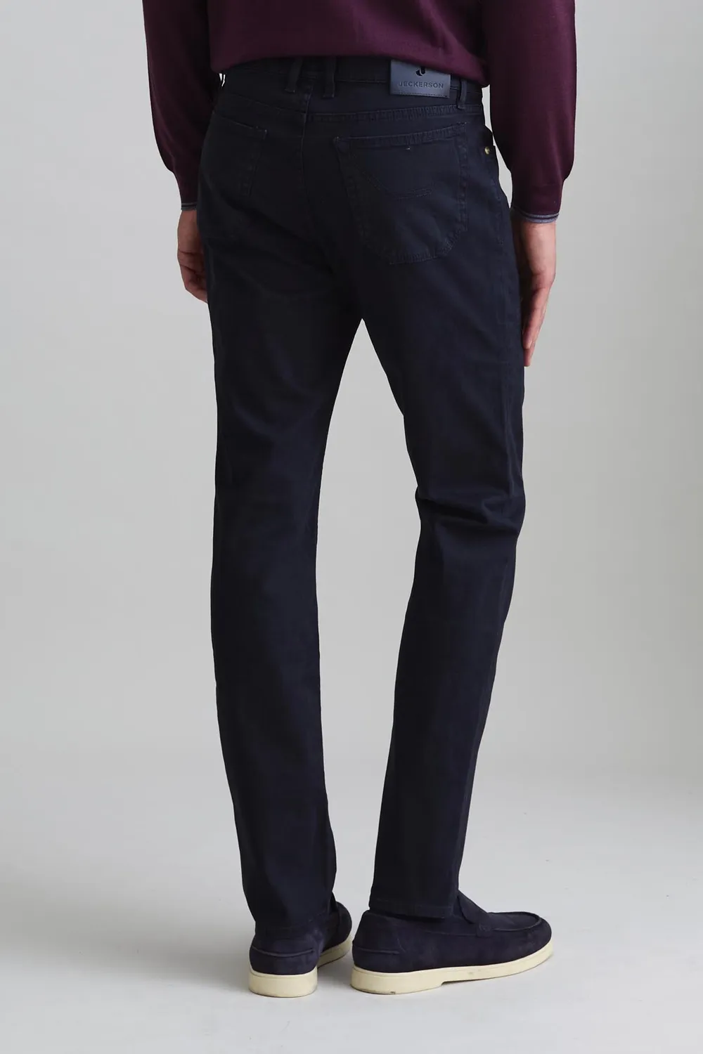 Jeckerson John slim fit broek donkerblauw katoen