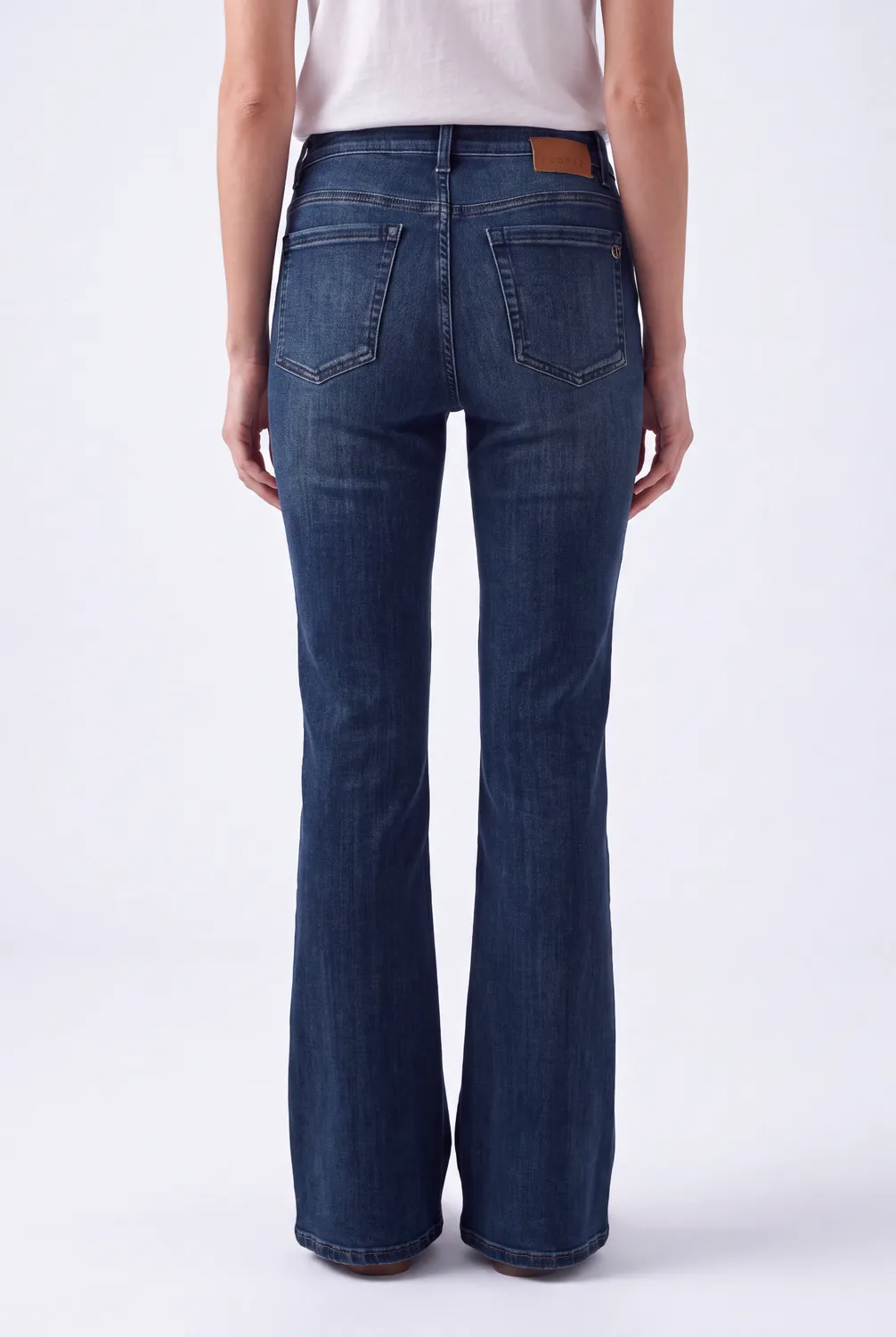 Florez Chloé flared jeans Dark Blue mid-waist