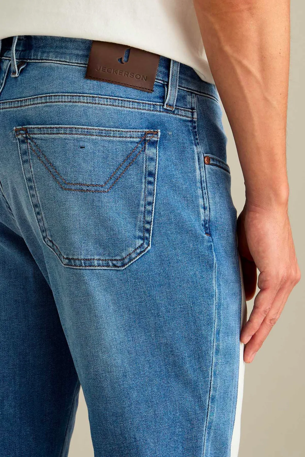 Jeckerson John Slim Fit Jeans Lichtblauw Alcantara