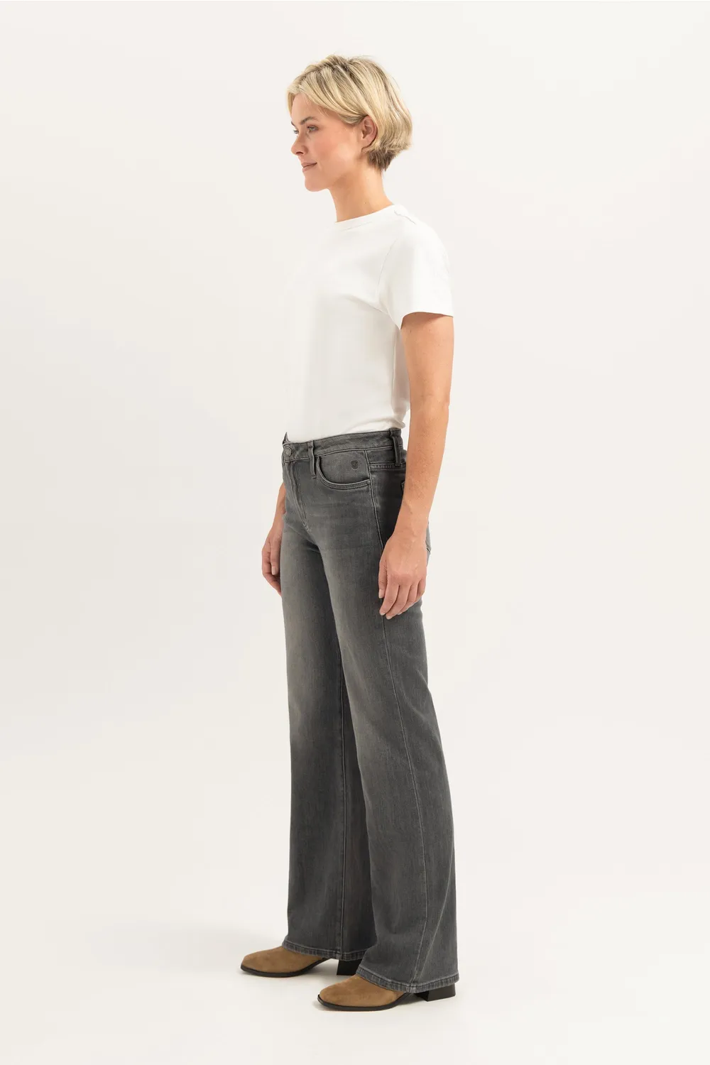 Florez Sophie straight jeans irish grey dames