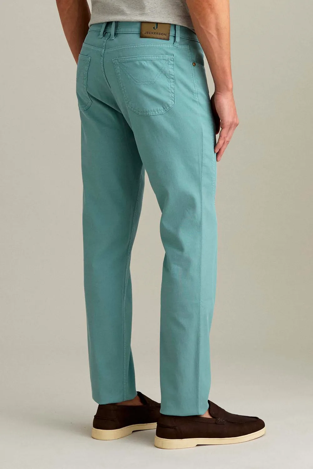 Jeckerson John slim fit chino pastel groen katoen