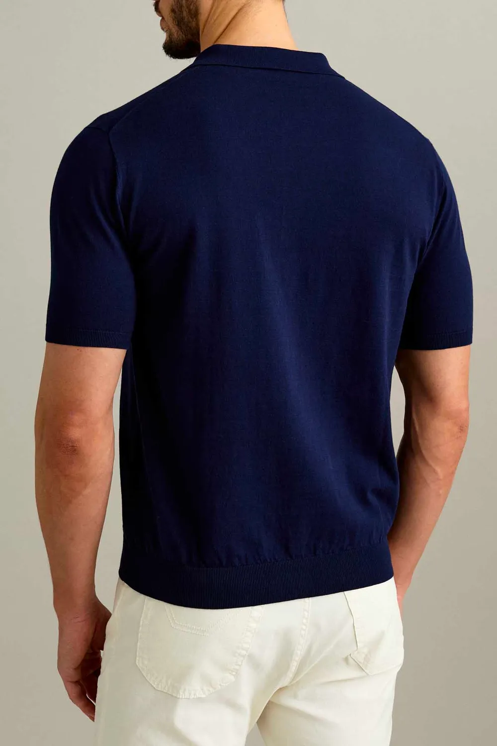 Jeckerson polo korte mouw donkerblauw katoen